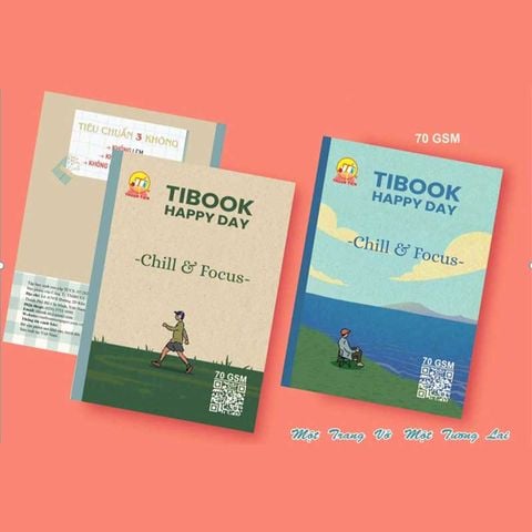 Tập Học Sinh 96tr Tibook Chill & Focus 4 Ôly A5 70gsm