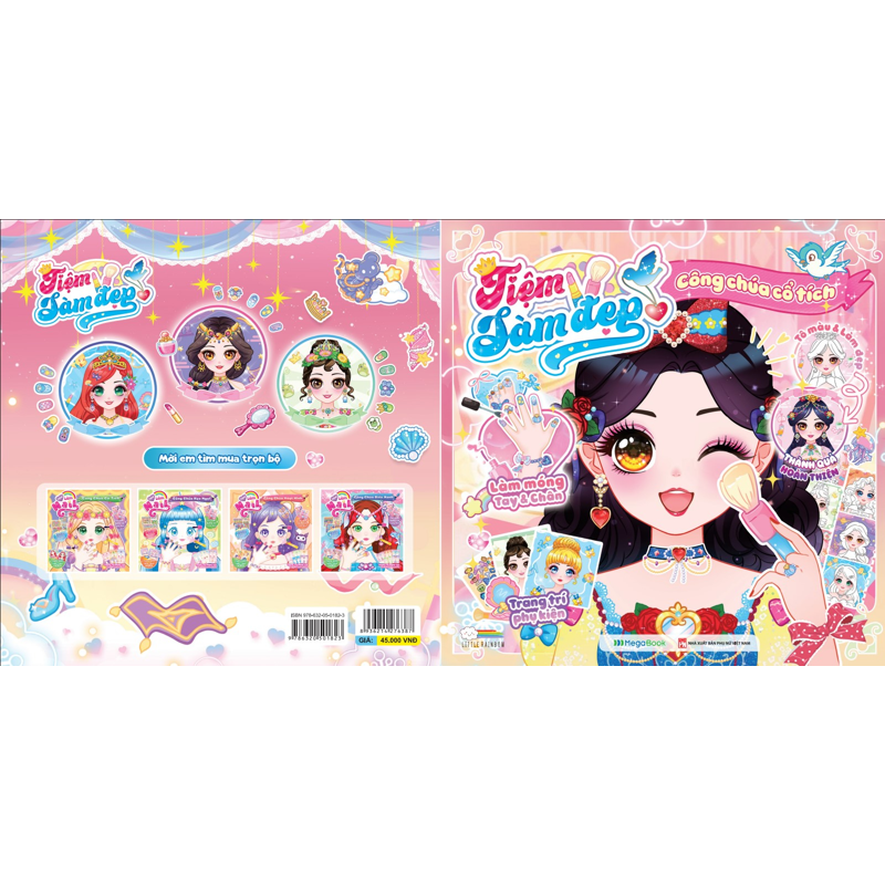 Tiệm Làm Đẹp - Công Chúa Cổ Tích - 200+ Stickers Dễ Thương