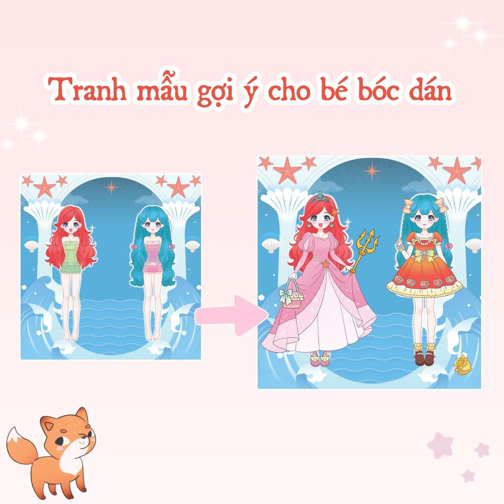 Sách Sticker Phối Đồ Sáng Tạo Cho Bé - Tiệm Váy Của Công Chúa Bella