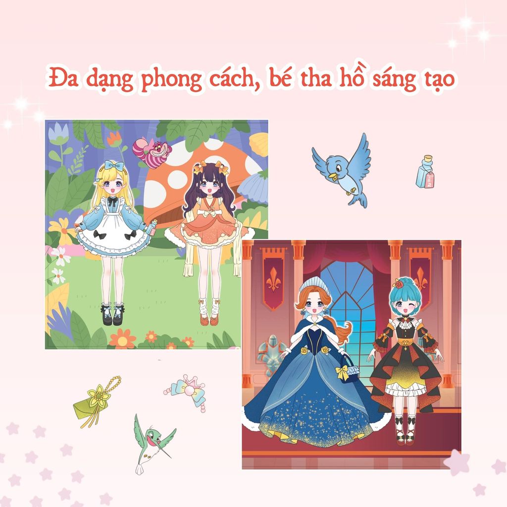 Sách Sticker Phối Đồ Sáng Tạo Cho Bé - Tiệm Váy Của Công Chúa Bella