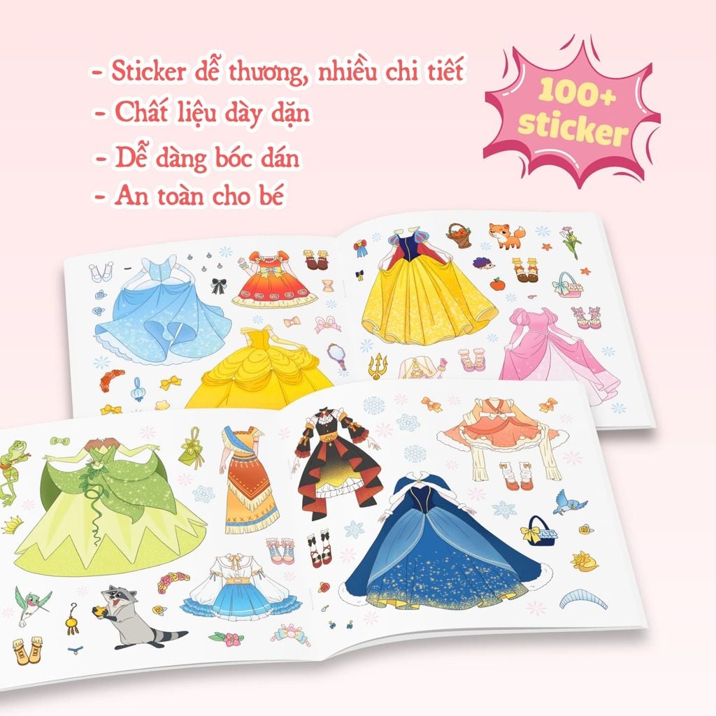 Sách Sticker Phối Đồ Sáng Tạo Cho Bé - Tiệm Váy Của Công Chúa Lisa