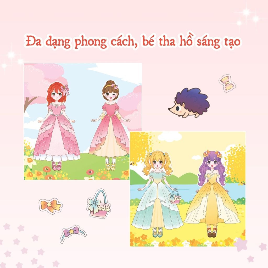 Sách Sticker Phối Đồ Sáng Tạo Cho Bé - Tiệm Váy Của Công Chúa Lisa