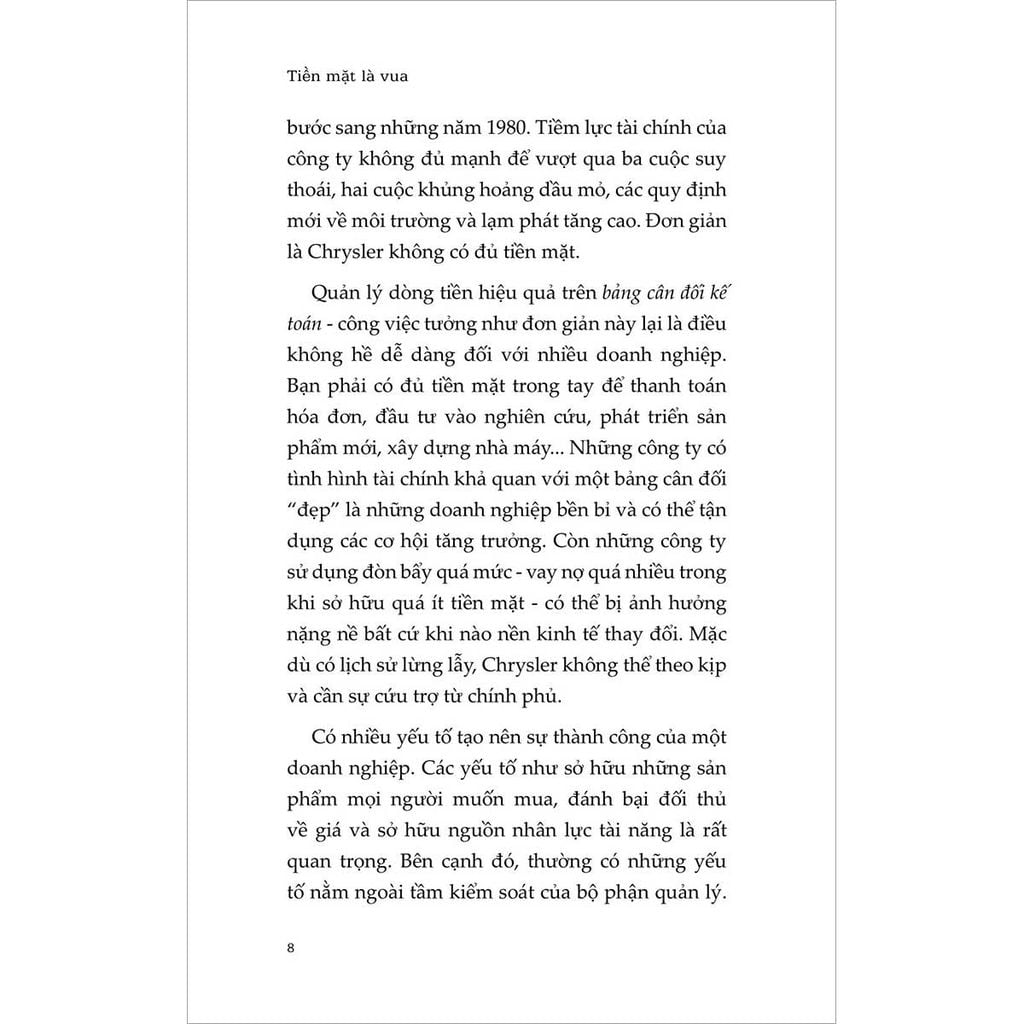 Tiền Mặt Là Vua