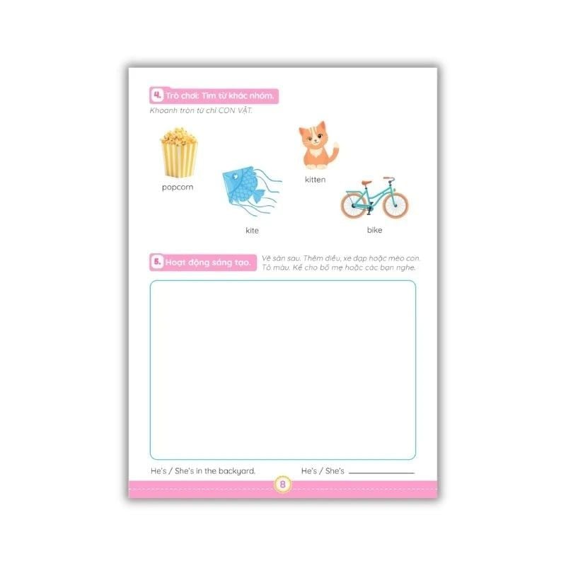 Tiếng Anh Lớp 2 Notebook - Bài Tập Luyện Viết Từ Vựng Và Ngữ Pháp