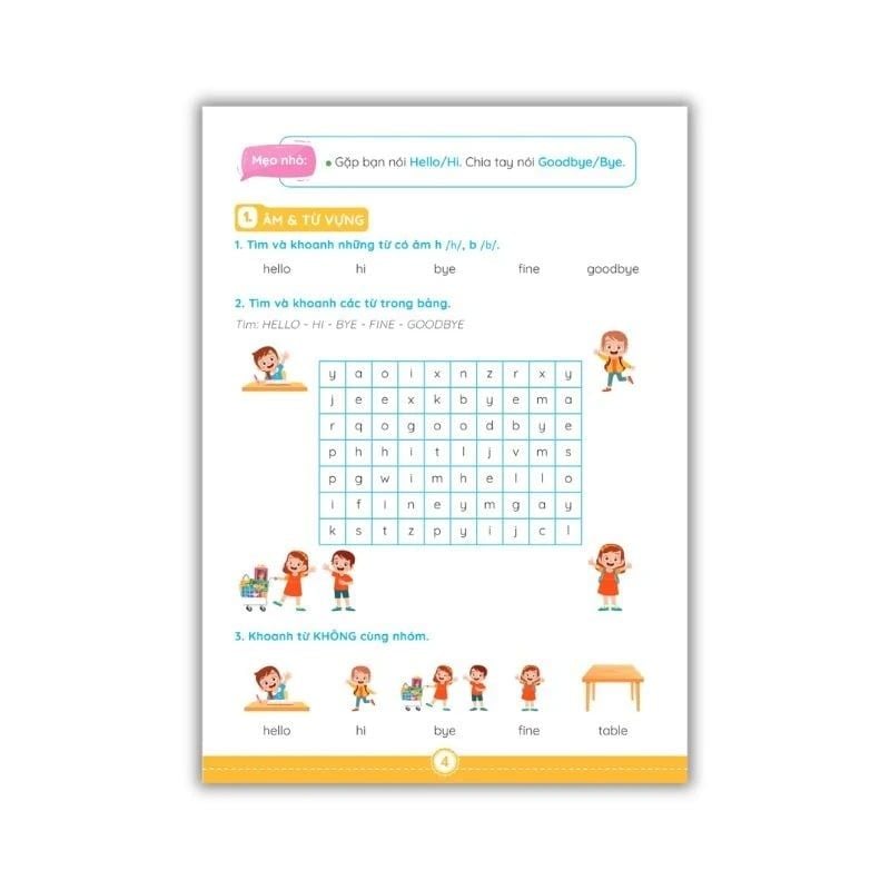 Tiếng Anh Lớp 3 Notebook - Bài Tập Luyện Viết Từ Vựng Và Ngữ Pháp