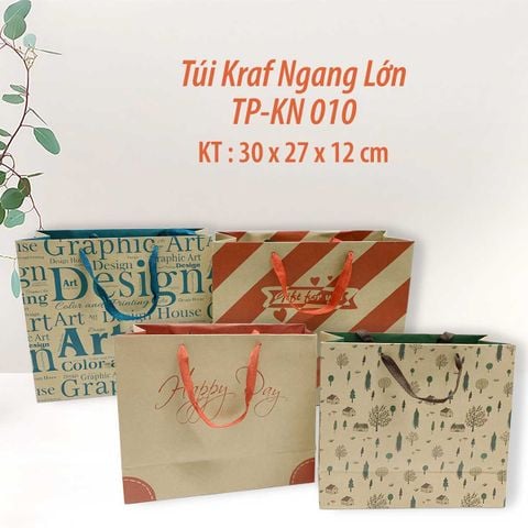 TK04 - Túi Kraft Ngang Lớn (30x27x12cm)