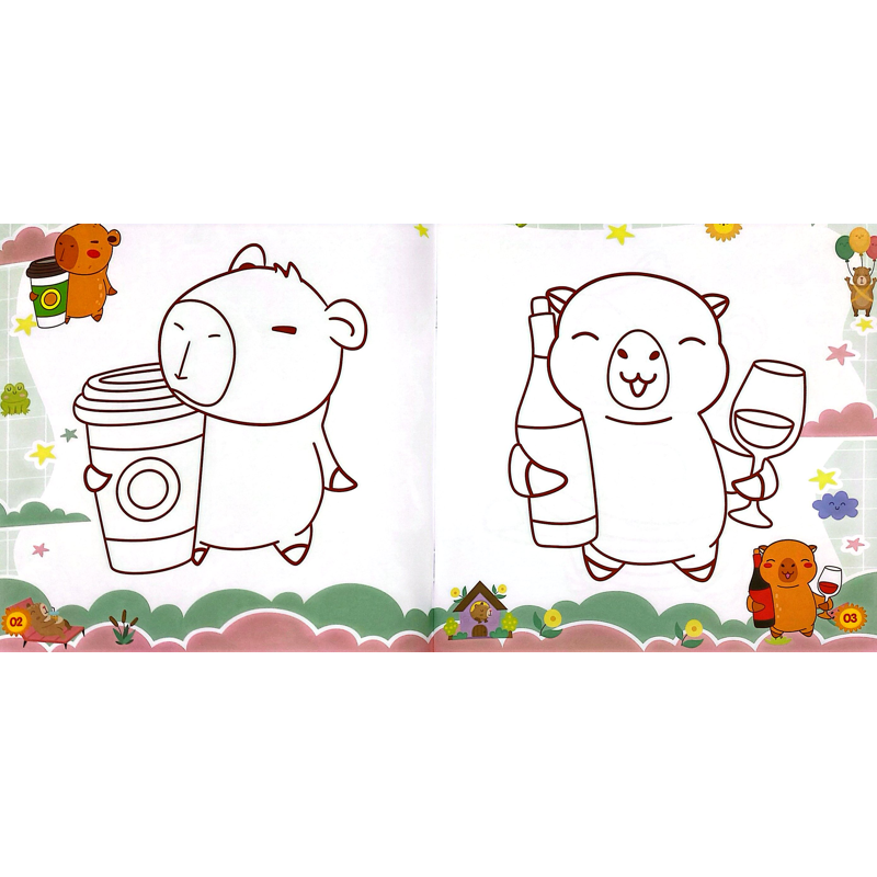 Tô Màu Capybara - Chuyên Gia Ẩm Thực