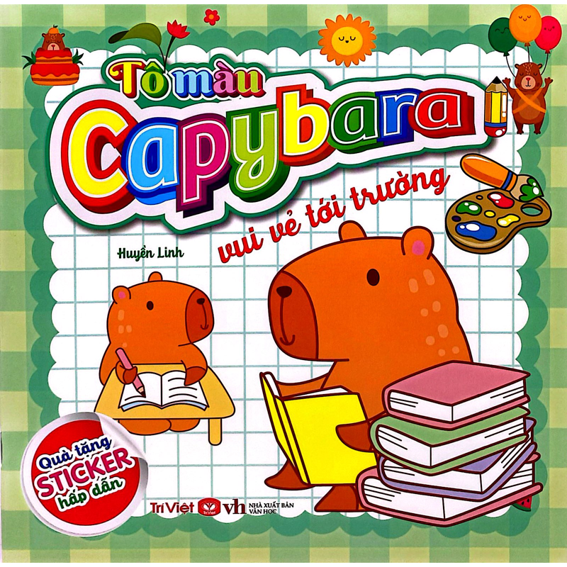 Tô Màu Capybara-Vui Vẻ Tới Trường