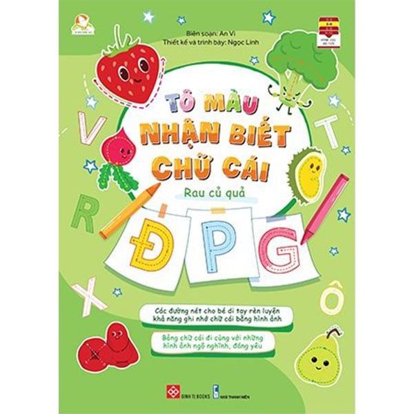 Tô Màu Nhận Biết Chữ Cái - Rau Củ Quả