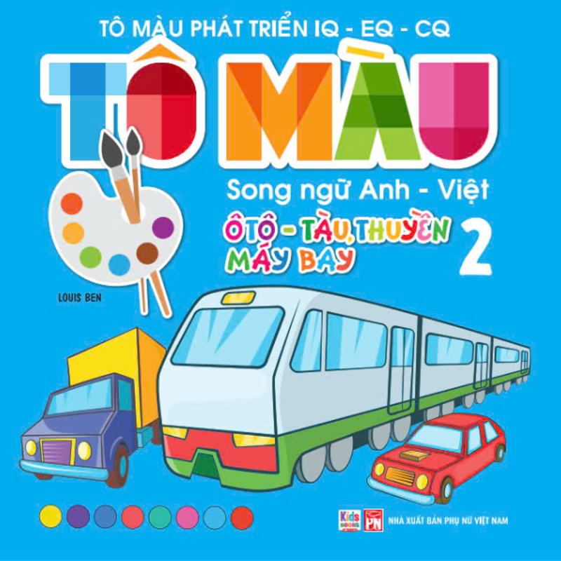 Tô Màu Ô Tô - Tàu Thuyền Máy Bay - Tập 2 Song Ngữ Anh - Việt