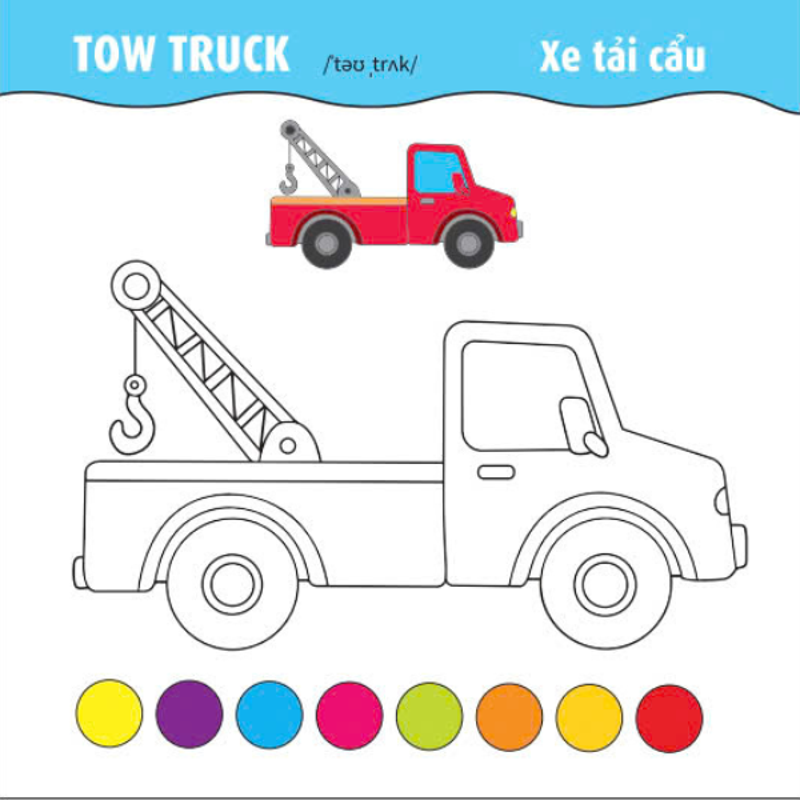 Tô Màu Ô Tô - Tàu Thuyền Máy Bay - Tập 2 Song Ngữ Anh - Việt