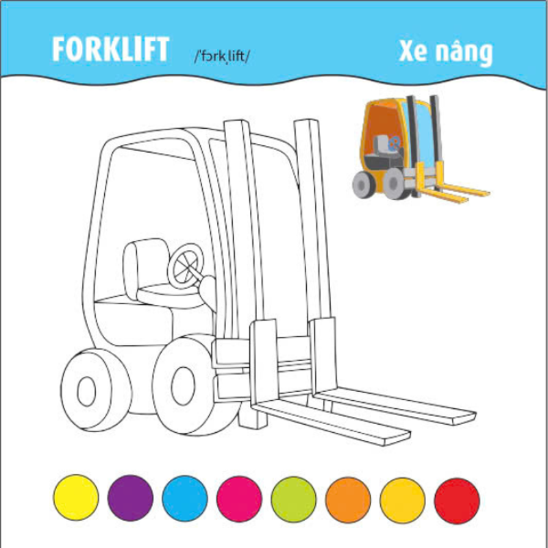 Tô Màu Ô Tô - Tàu Thuyền Máy Bay - Tập 2 Song Ngữ Anh - Việt