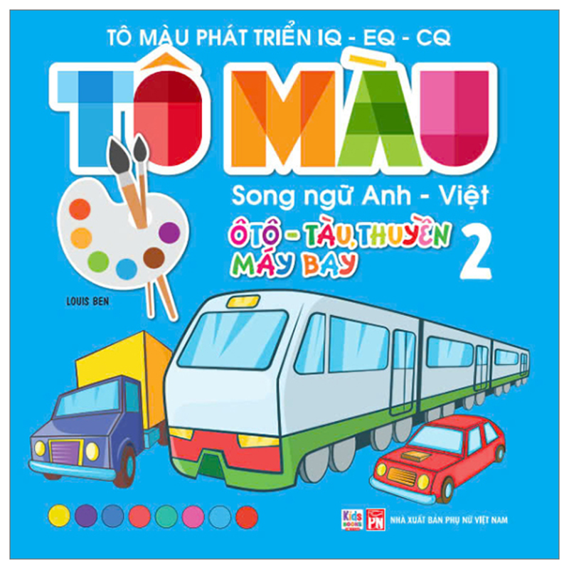 Tô Màu Ô Tô - Tàu Thuyền Máy Bay - Tập 3 Song Ngữ Anh - Việt