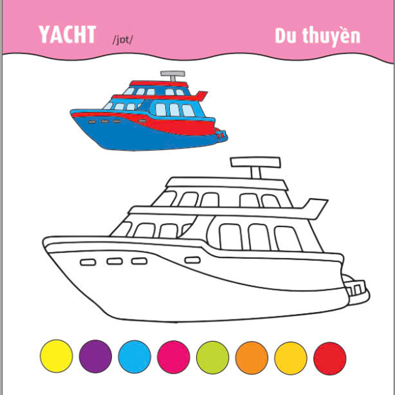 Tô Màu Ô Tô - Tàu Thuyền Máy Bay - Tập 3 Song Ngữ Anh - Việt