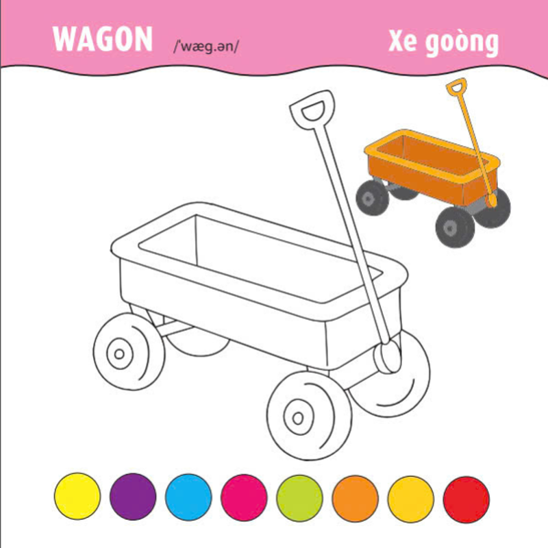 Tô Màu Ô Tô - Tàu Thuyền Máy Bay - Tập 3 Song Ngữ Anh - Việt