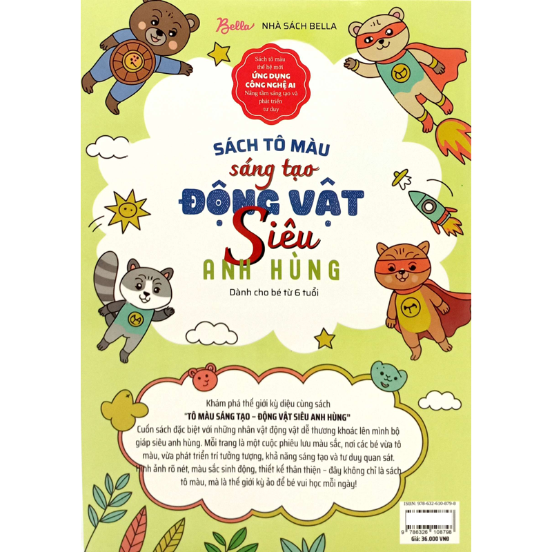 Tô Màu Sáng Tạo - Động Vật Siêu Anh Hùng