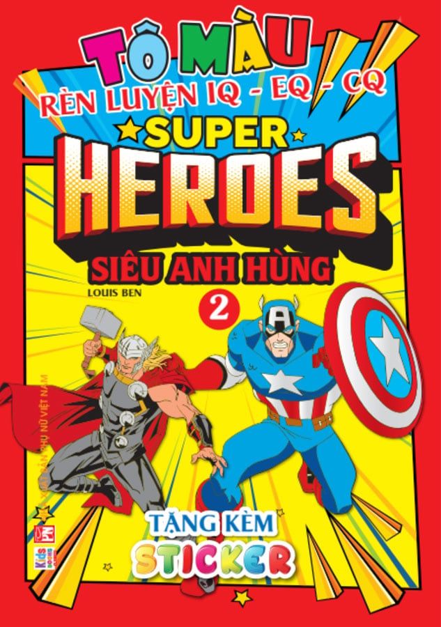 Tô Màu Rèn Luyện IQ-EQ-CQ - Super Heroes - Siêu Anh Hùng 2