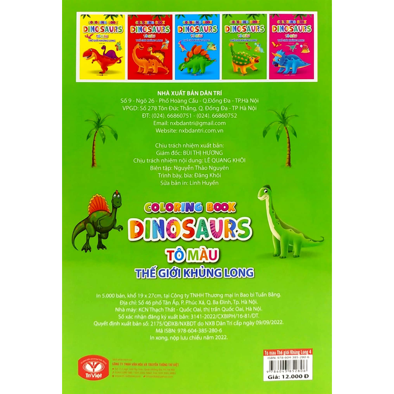 Tô Màu Thế Giới Khủng Long Dinosaurs 4