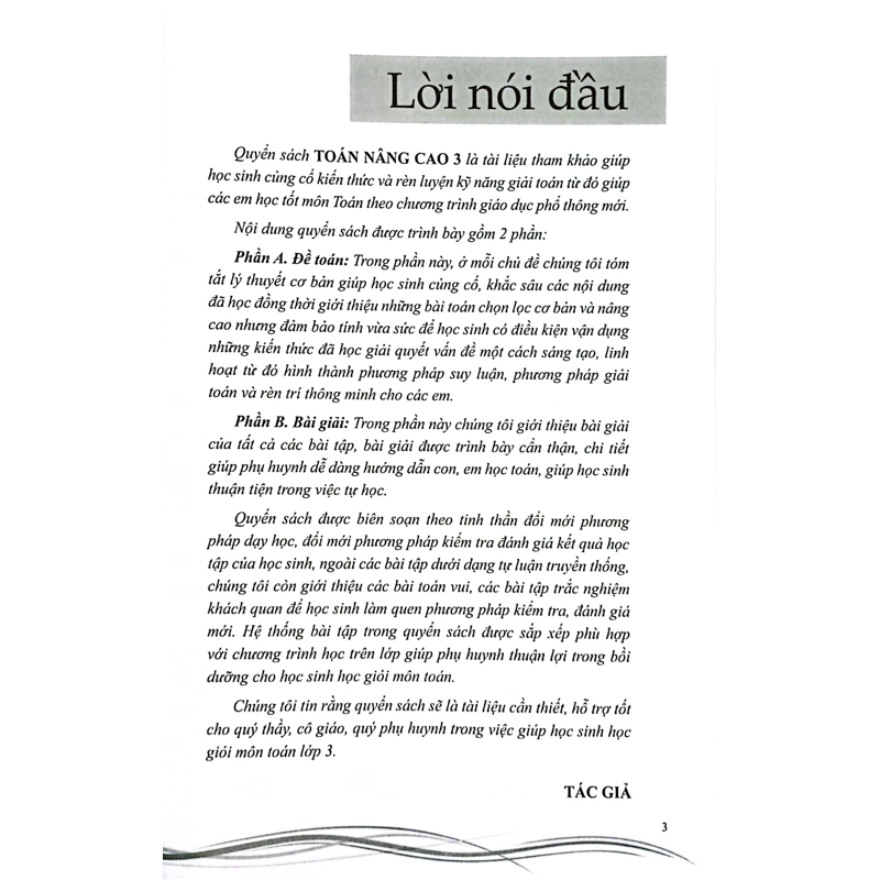 Toán Nâng Cao 3 (Dùng Chung 3 Bộ)