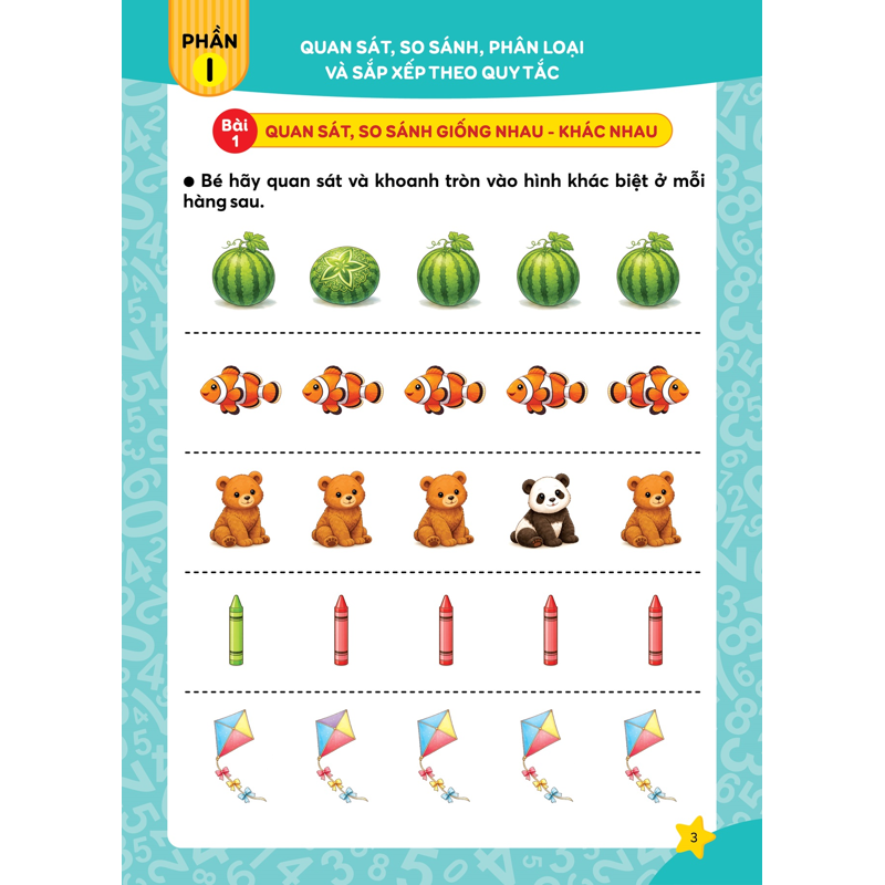 Toán Tư Duy Dành Cho Trẻ 3-4 Tuổi