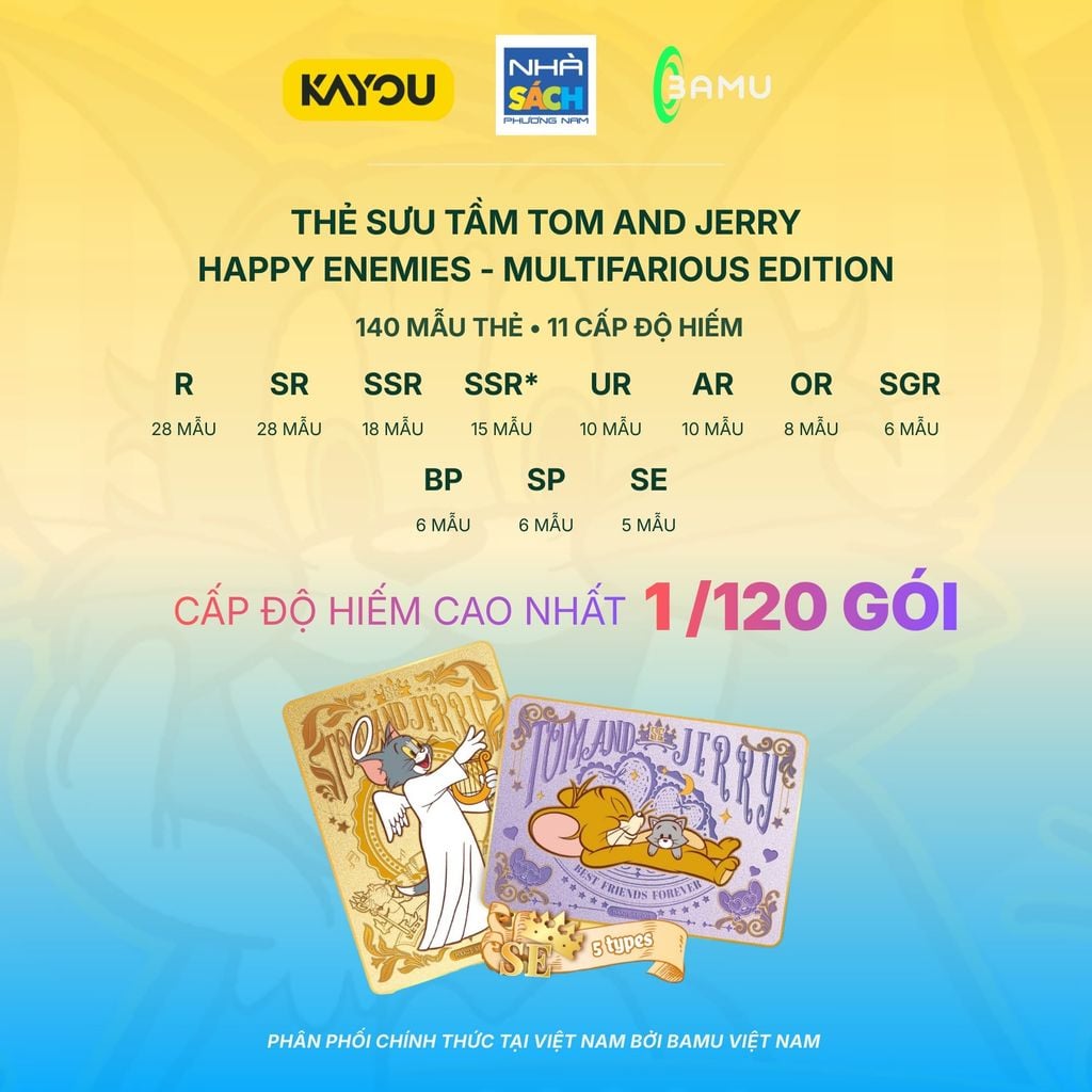 Kayou Bộ Thẻ Sưu Tầm Tom And Jerry Kẻ Thù Vui Nhộn Đa Dạng 1 Hh00008 (Bamu)