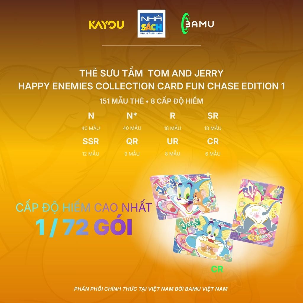 Kayou Bộ Thẻ Tom And Jerry Kẻ Thù Vui Nhộn Phiên Bản Rượt Đuổi 1 Hh00007 (Bamu)