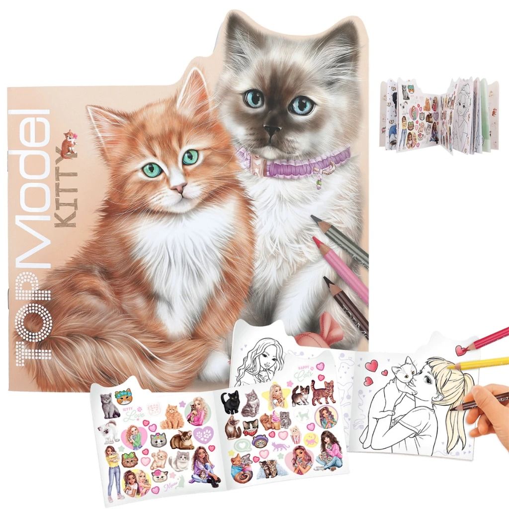 Topmodel BST Thiết Kế Kèm Sticker Doggy & Kitty Colouring Book