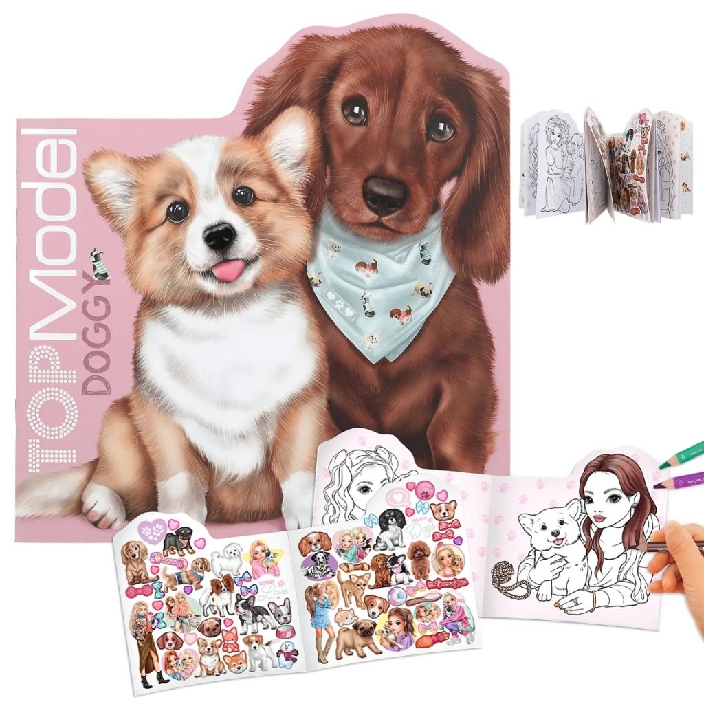 Topmodel BST Thiết Kế Kèm Sticker Doggy & Kitty Colouring Book