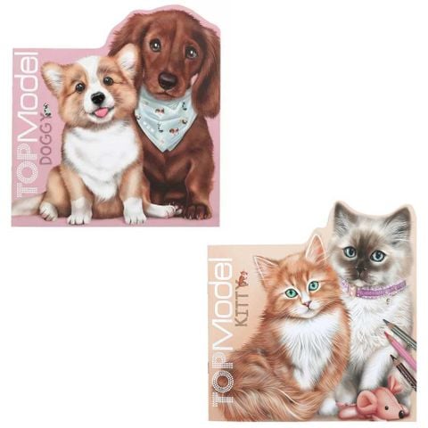 Topmodel BST Thiết Kế Kèm Sticker Doggy & Kitty Colouring Book