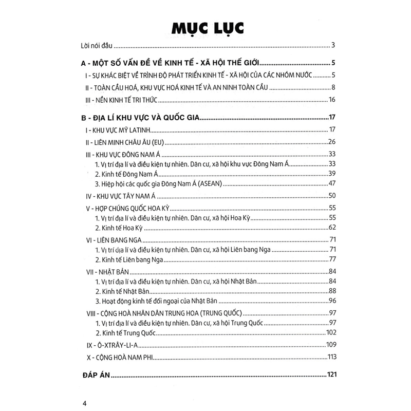 Trắc Nghiệm Địa Lí 11 (52.000)