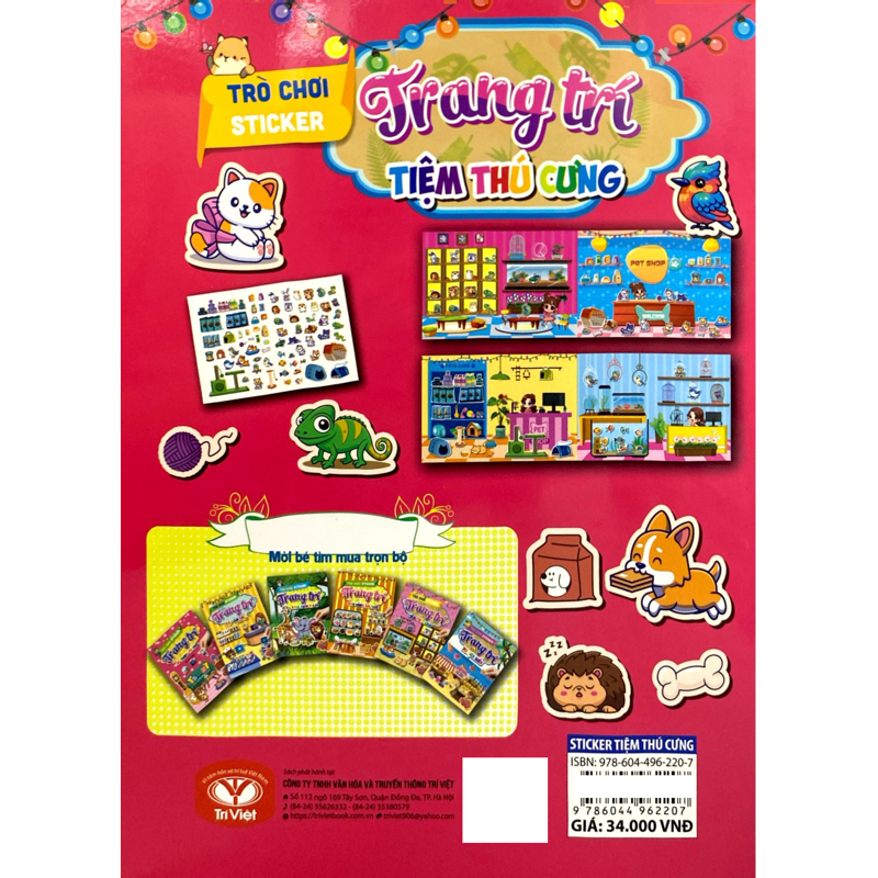 Trò Chơi Sticker - Tiệm Thú Cưng