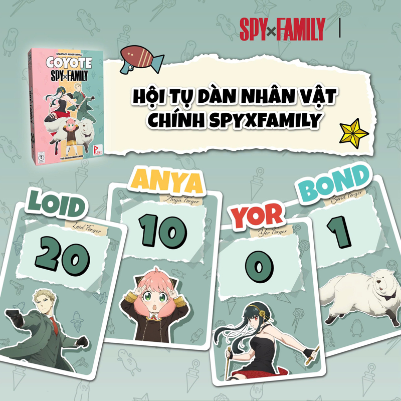 Trò Chơi Thẻ Bài Coyote Spy X Family