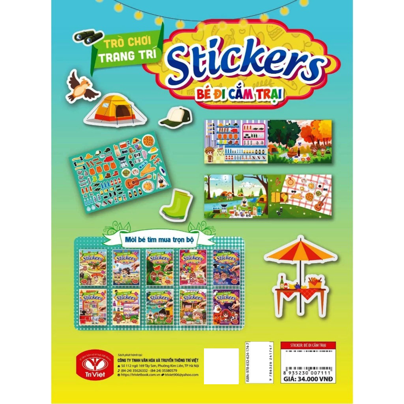 Trò Chơi Trang Trí Sticker - Bé Đi Cắm Trại