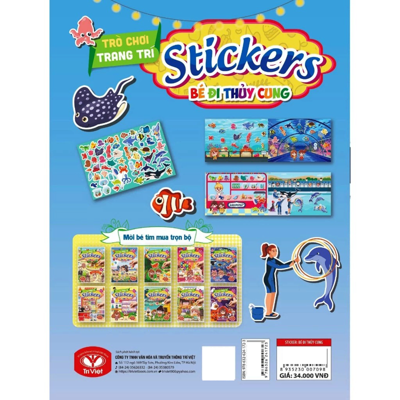 Trò Chơi Trang Trí Sticker - Bé Đi Thủy Cung