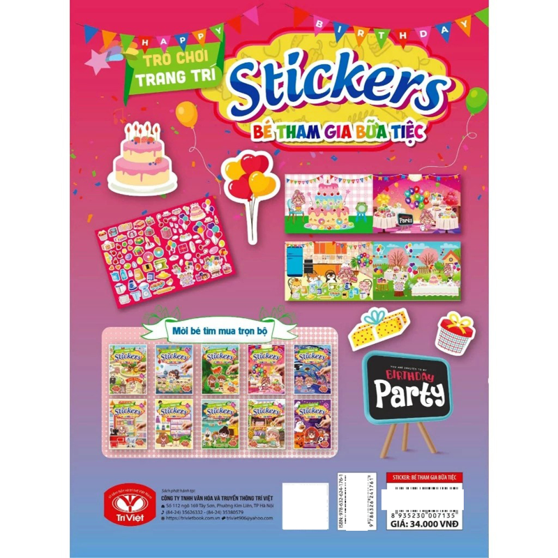 Trò Chơi Trang Trí Sticker - Bé Tham Gia Bữa Tiệc