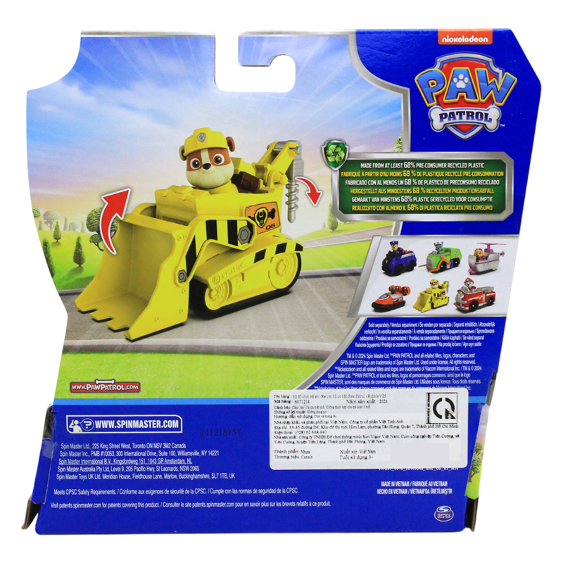 Paw Patrol Xe Cứu Hộ Cơ Bản Paw Patrol - Rubble V25 6071214 (Vta)