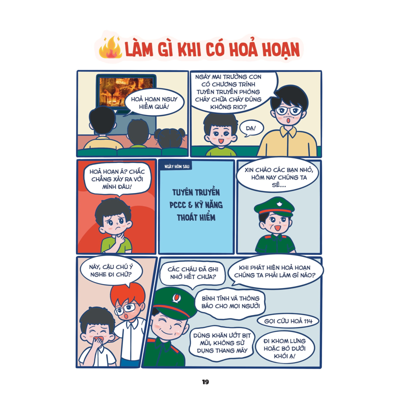 Truyện Tranh Kỹ Năng an Toàn Thoát Hiểm Tức Thì