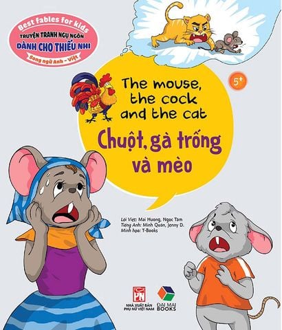 Truyện Tranh Ngụ Ngôn Dành Cho Thiếu Nhi - Chuột, Gà Trống Và Mèo (Song ngữ Anh-Việt)