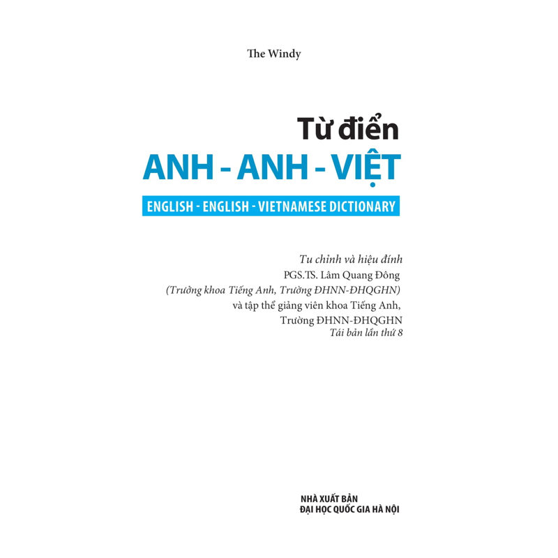 Từ Điển Anh Anh Việt (Bìa Mềm Xanh Đen)
