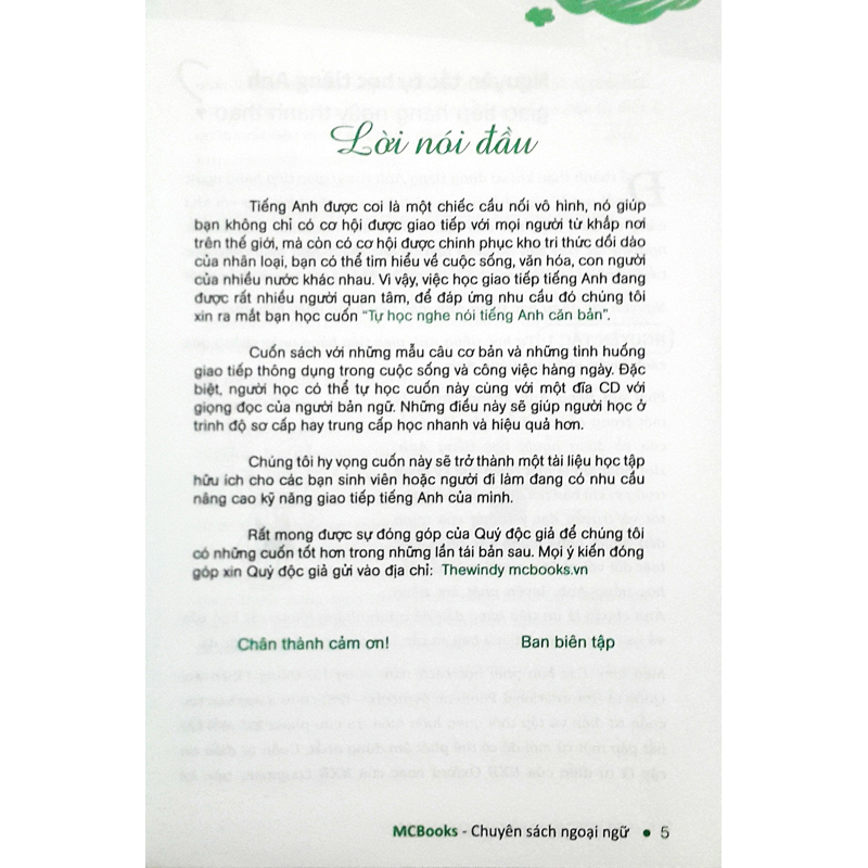 Tự Học Nghe Nói Tiếng Anh Căn Bản (Kèm Cd)