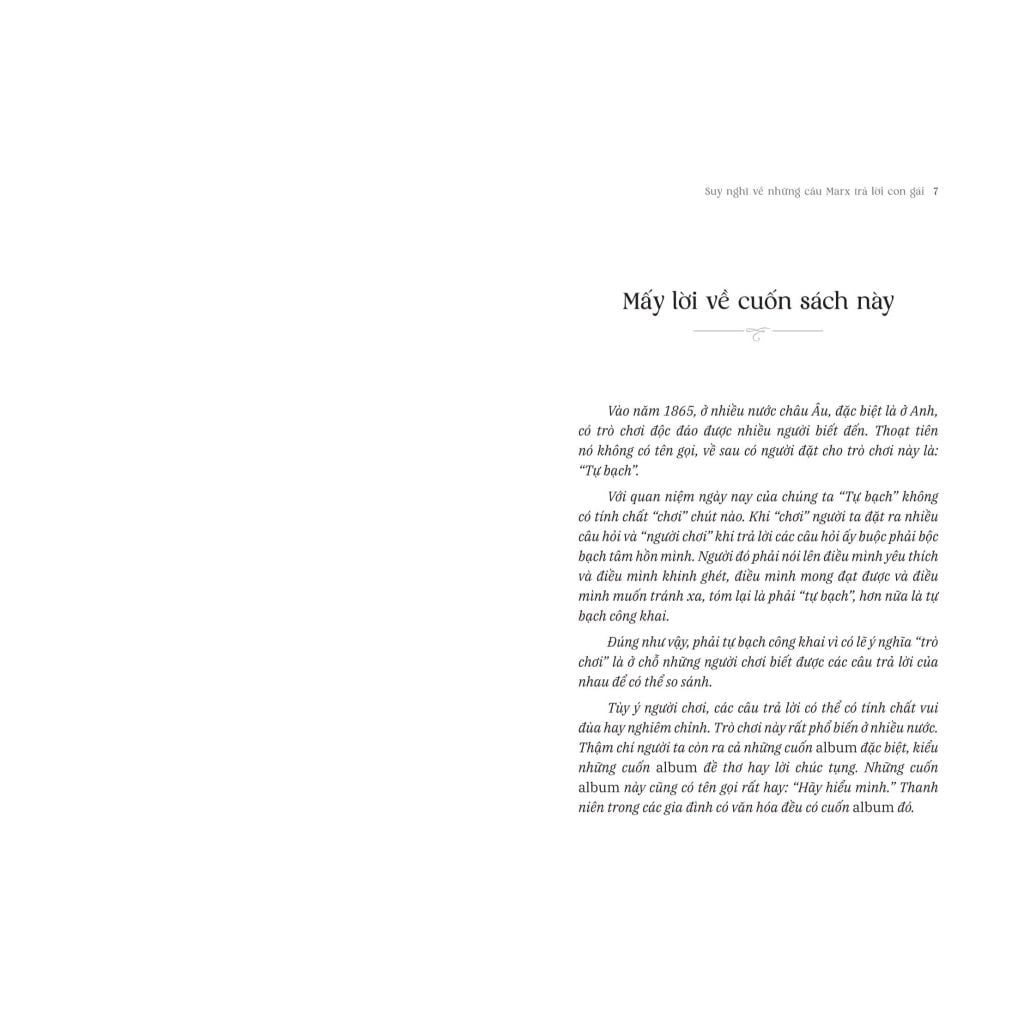 Suy Nghĩ Về Những Câu Marx Trả Lời Con Gái