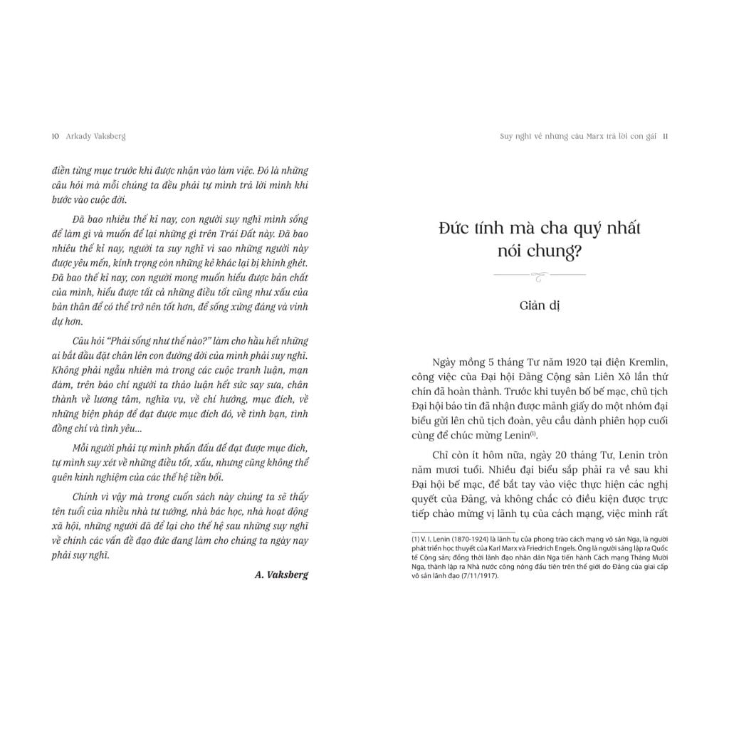 Suy Nghĩ Về Những Câu Marx Trả Lời Con Gái