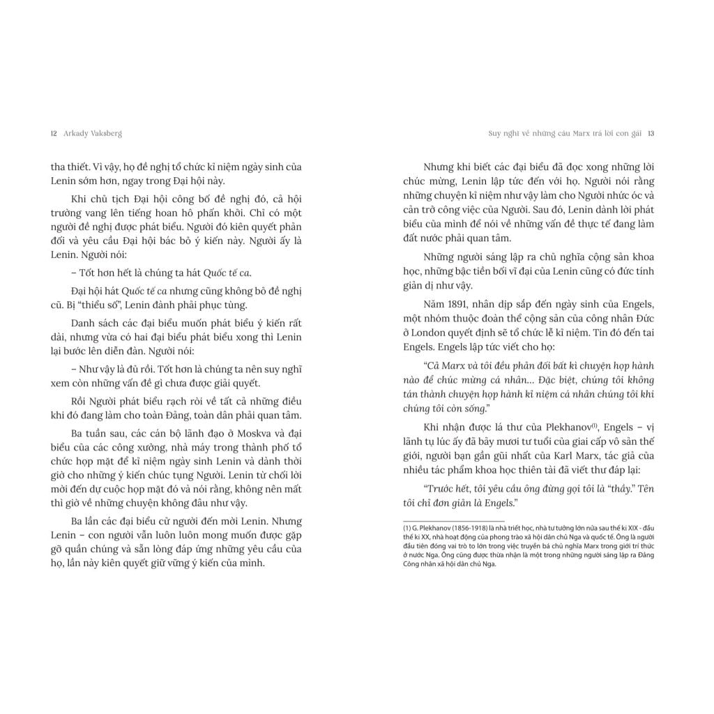 Suy Nghĩ Về Những Câu Marx Trả Lời Con Gái