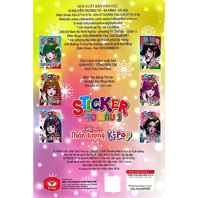 Tủ Sách Trang Điểm Thần Tượng K - Pop Sticker & Tô Màu 3