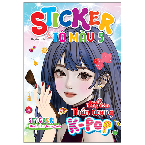 Tủ Sách Trang Điểm Thần Tượng K - Pop Sticker Và Tô Màu 5