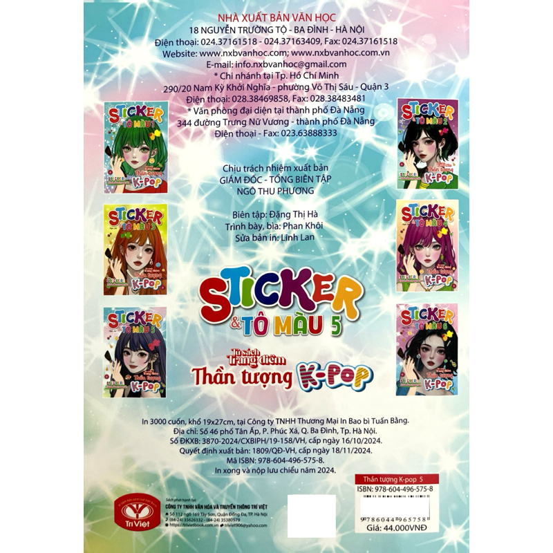 Tủ Sách Trang Điểm Thần Tượng K - Pop Sticker Và Tô Màu 5