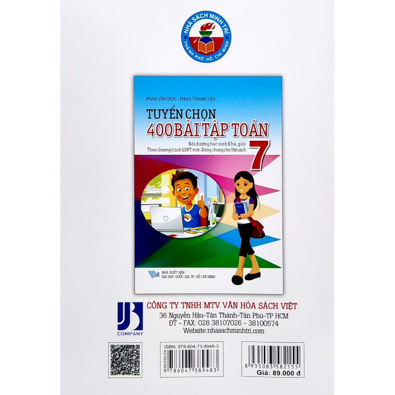 Tuyển Chọn 400 Bt Toán 7 (Ctm - Dùng Chung 3 Bộ Sách)