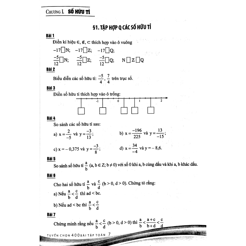 Tuyển Chọn 400 Bt Toán 7 (Ctm - Dùng Chung 3 Bộ Sách)