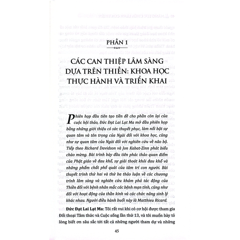 Năng Lực Chữa Lành Của Thiền - Đức Đạt Lai Lạt Ma Đối Thoại Với Các Nhà Khoa Học Hàng Đầu