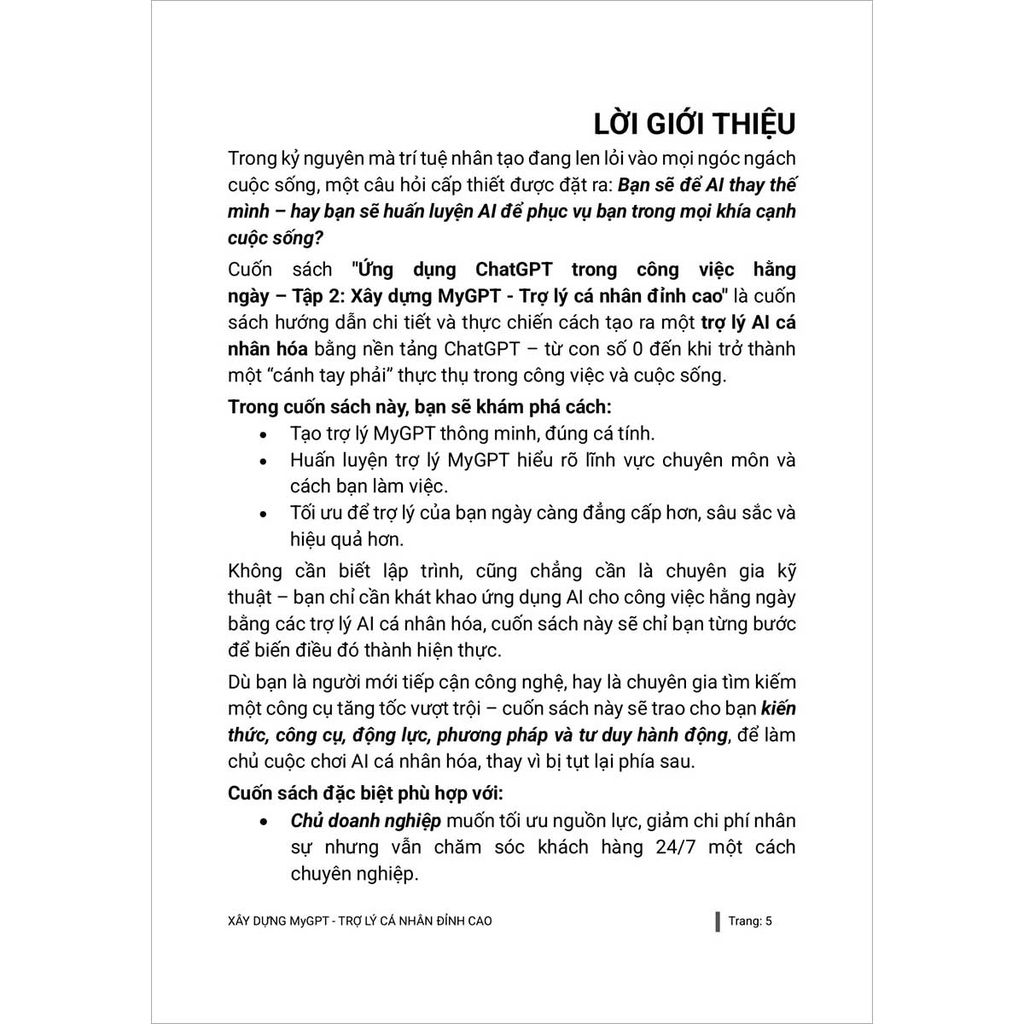 Ứng Dụng AI ChatGPT Trong Công Việc Hằng Ngày - Tập 2: Xây Dựng MyGPT Trợ Lý Cá Nhân Đỉnh Cao